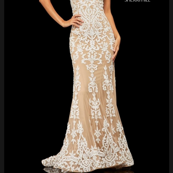 Sherri hill ruby red burgundy wine mermaid pageant prom dress - Picture 7 of 14